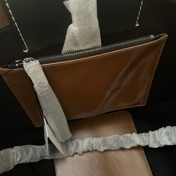 NWT Proenza Schouler White Label Sullivan bag coated canvas brown and black - Picture 6 of 16